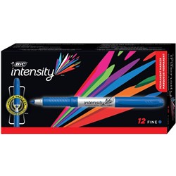 Bic Intensity Permanent Marker Fine Blue Box Of 12