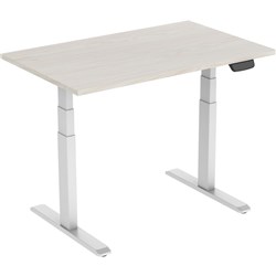 Ergovida Electric Sit-Stand Desk 1800W x 750D x 620-1280mmH Lightwood/White