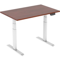 Ergovida Electric Sit-Stand Desk 1500Wx750D x 620-1280mmH Walnut/White