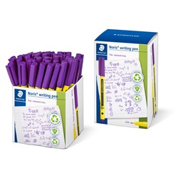Staedtler Noris 307 Writing Pens Fine 0.6mm Violet Cup Of 50
