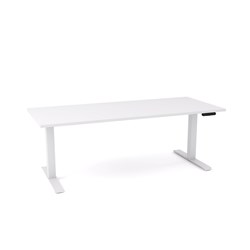 OLG Agile Motion Height Adjustable Single Sided Desk 1800Wx635-1295mmH White/White