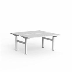 OLG Klass Electric Height Adjust Double Sided Desk 1800W x 1500D x 620-1270mmH Wht/Wht