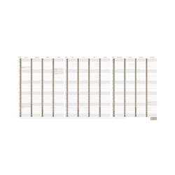 Upward Dated Year Wall Planner Reversible 2 Years 557 x 297mm Brown