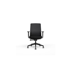 Pivot Ergonomics Harlow High Back Chair With Seat Slide Black Fabric Seat And Back
