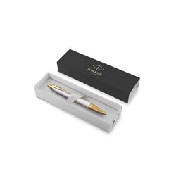 Parker IM Premium Ballpoint Pen Pearl Gold Trim Blue Refill