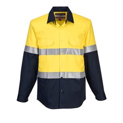 Portwest Bizflame Fire Retardant Class Day Night Shirt 4XL Yellow And Navy