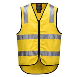 Portwest Hi-Vis Zipped Cotton Vest 2XL Yellow