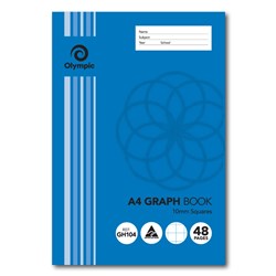 Olympic GH104 Graph Book A4 10mm Graph 48 Page