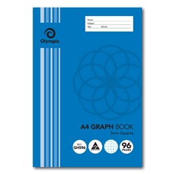 Olympic GH596 Graph Book A4 5mm Graph 96 Page