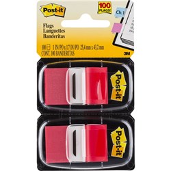 Post-It 680-RD2 Flags Twin Pack 25x43mm Red Pack of 2