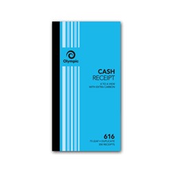 Olympic 616 Cash Receipt Book 4 To A View Carbon Duplicate 254 x 135mm 100 Leaf Blue