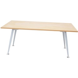 Rapidline Rapid Span Meeting Table 1800W x 900D x 730mmH Beech Top Silver Frame