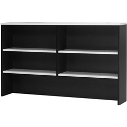 Logan Desk Hutch 1800W x 315D x 1075mmH White And Ironstone